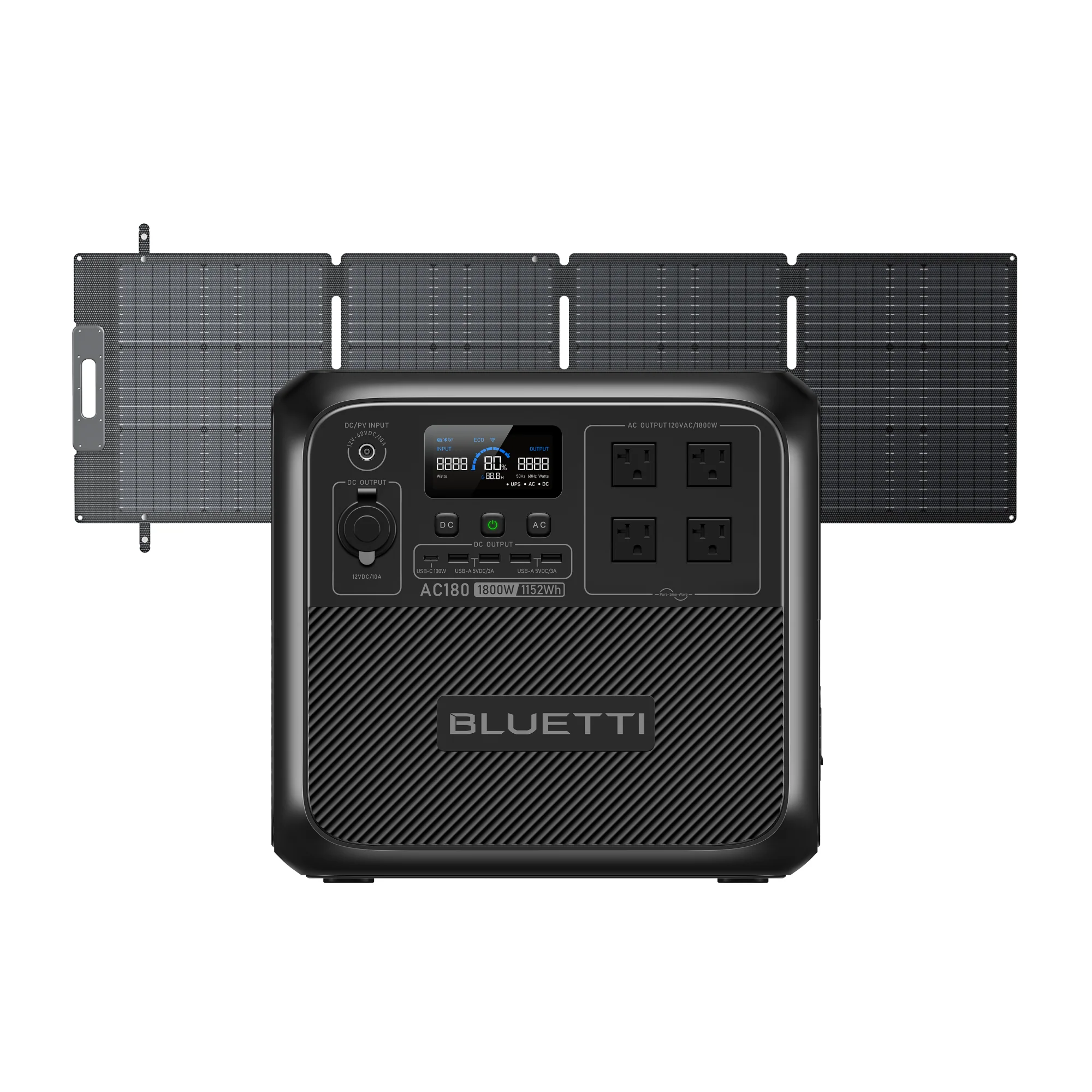 BLUETTI AC180 Solar Portable Power Station | 1,800W 1,152Wh - Image 17