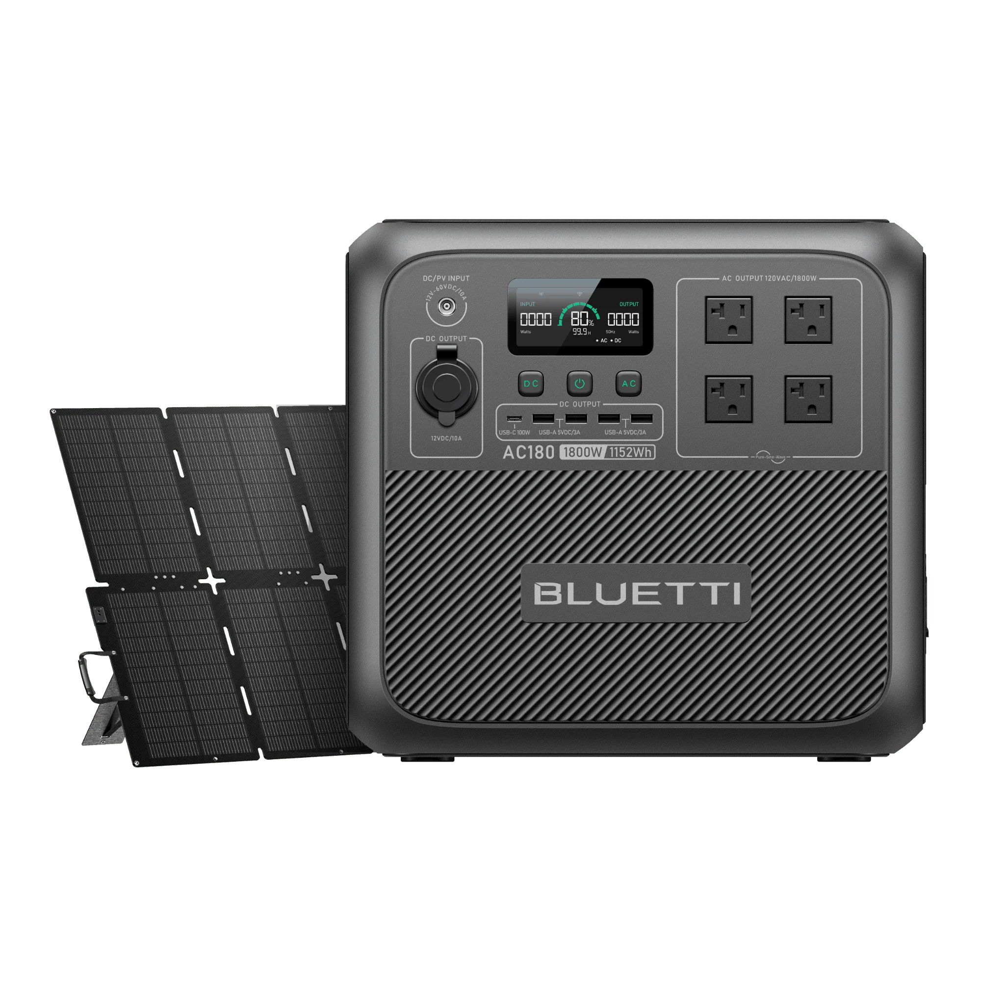 BLUETTI AC180 Solar Portable Power Station | 1,800W 1,152Wh - Image 23