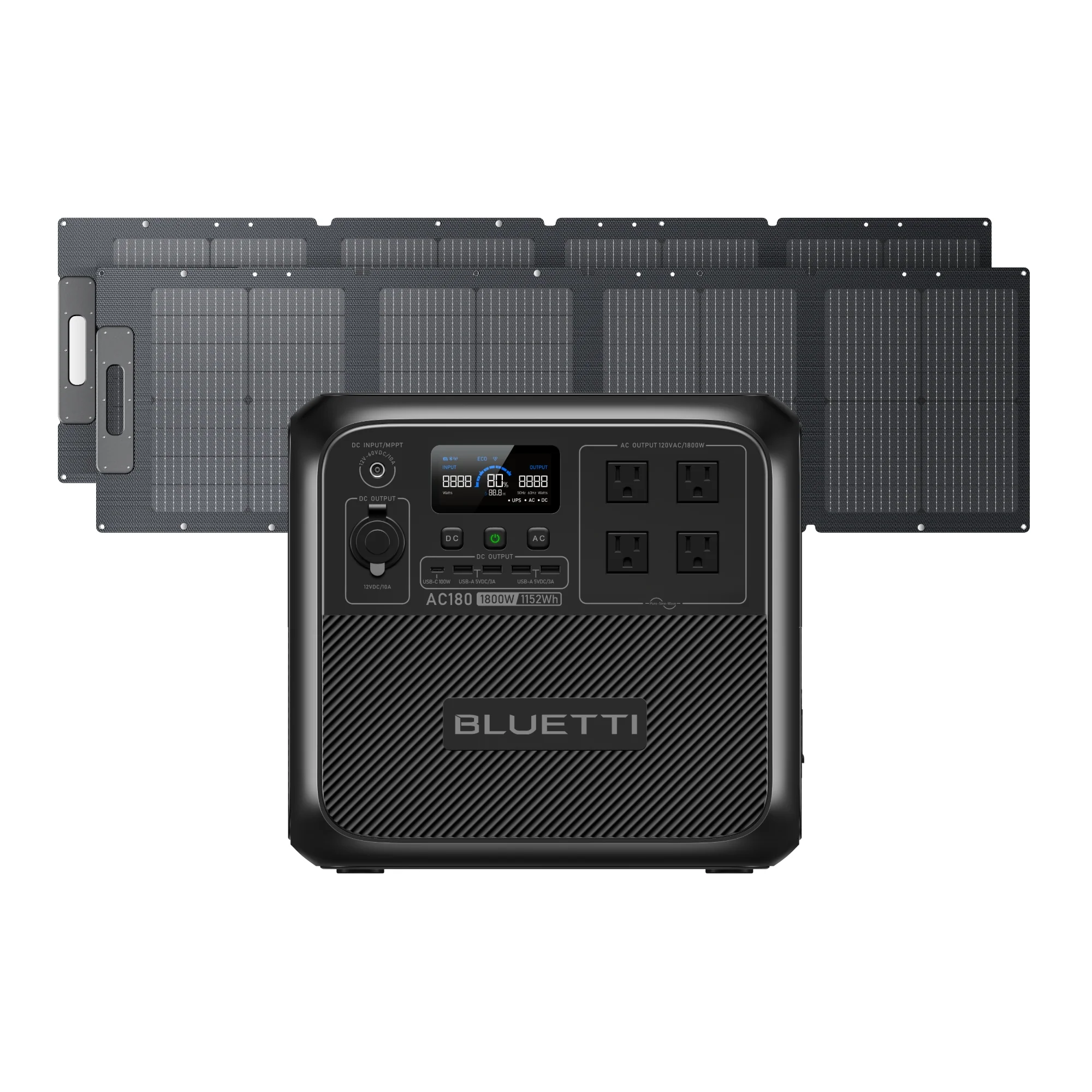 BLUETTI AC180 Solar Portable Power Station | 1,800W 1,152Wh - Image 3