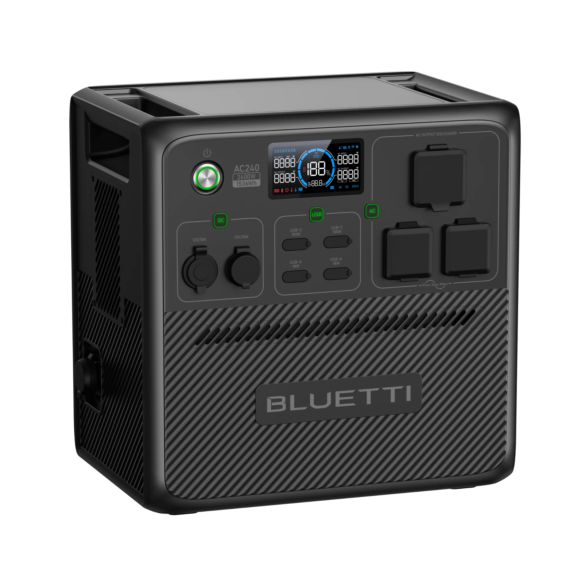 BLUETTI AC240 Portable Power Station | 2,400W 1,536Wh - Image 3