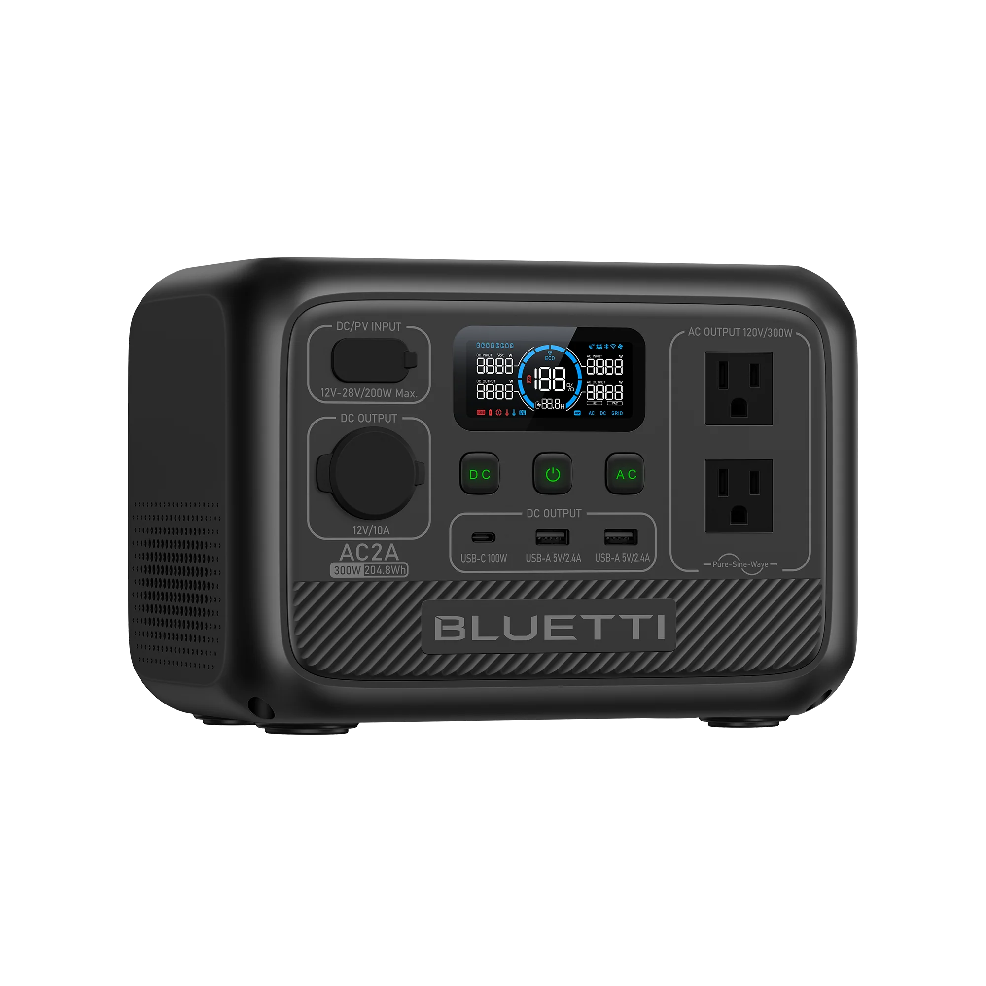 BLUETTI AC2A Portable Power Station | 300W 204Wh - Image 3