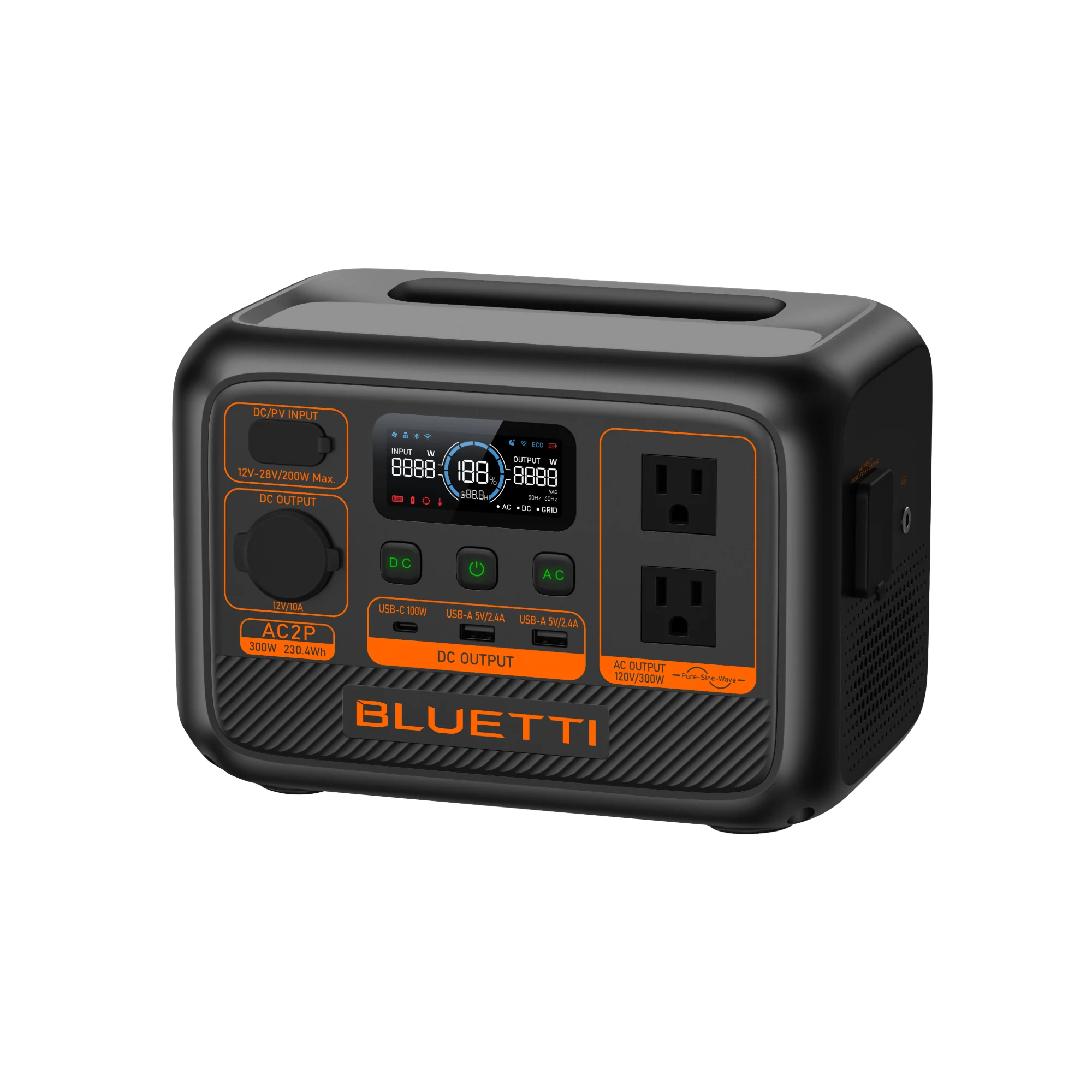 BLUETTI AC2P Portable Power Station | 300W 230.4Wh - Image 3