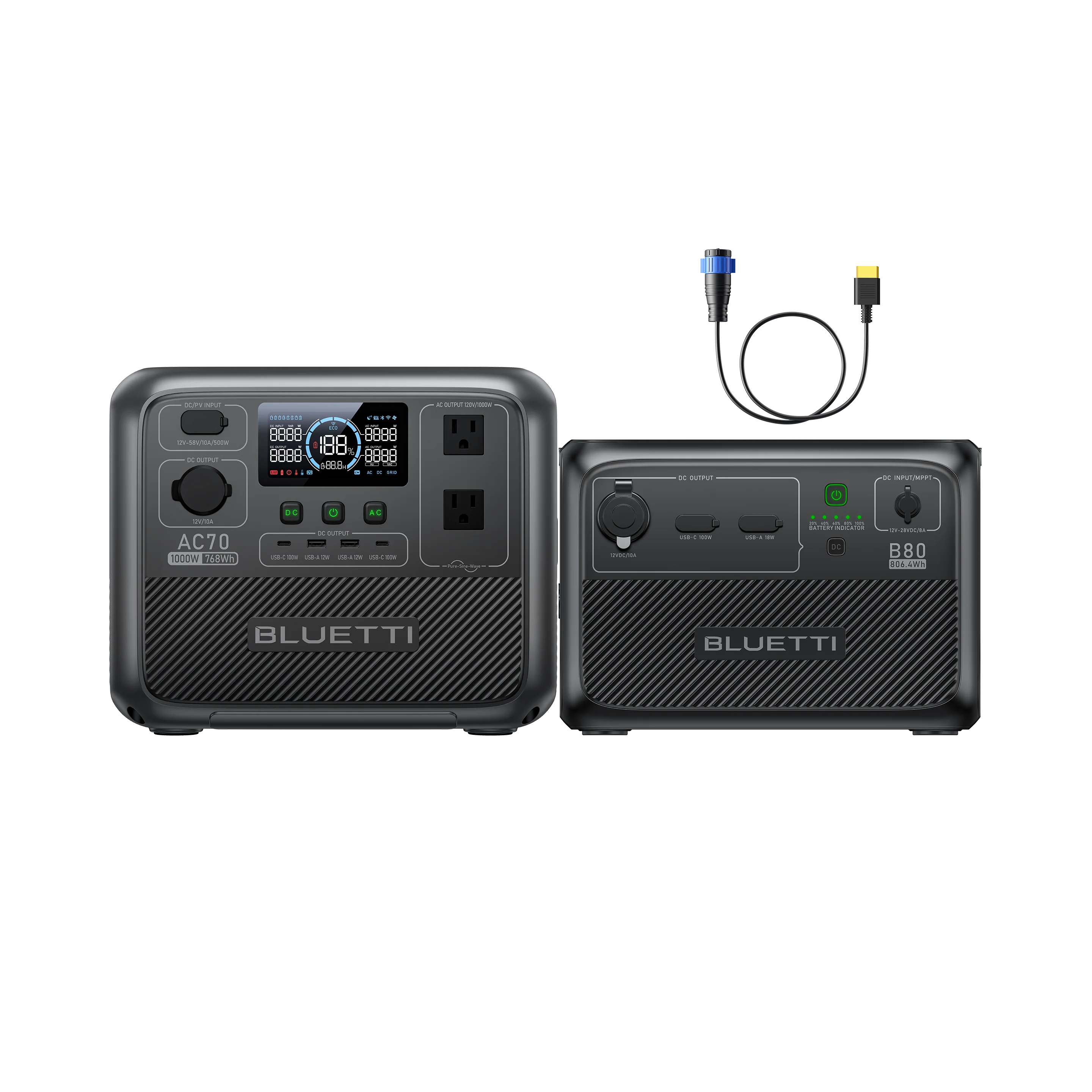 BLUETTI AC70 Portable Power Station | 1,000W, 768Wh - Image 12