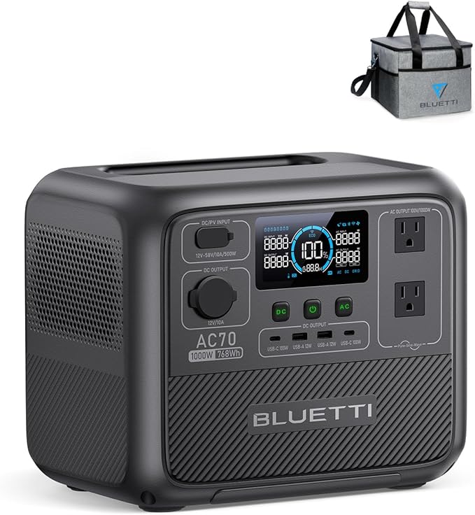 BLUETTI AC70 Portable Power Station | 1,000W, 768Wh - Image 19