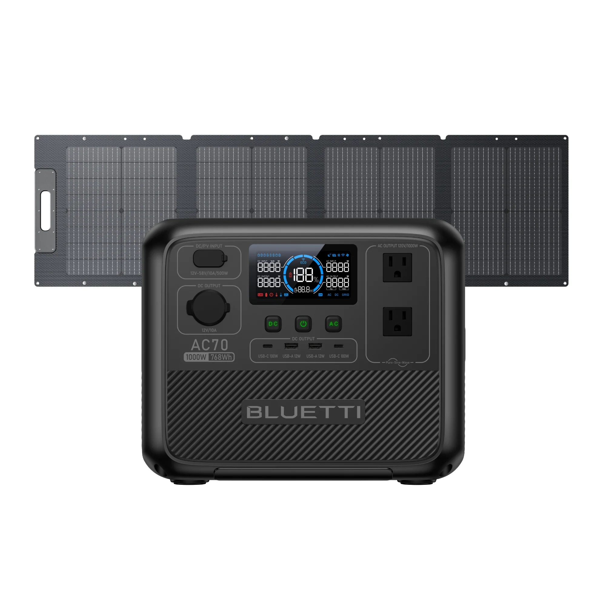BLUETTI AC70 Portable Power Station | 1,000W, 768Wh - Image 8