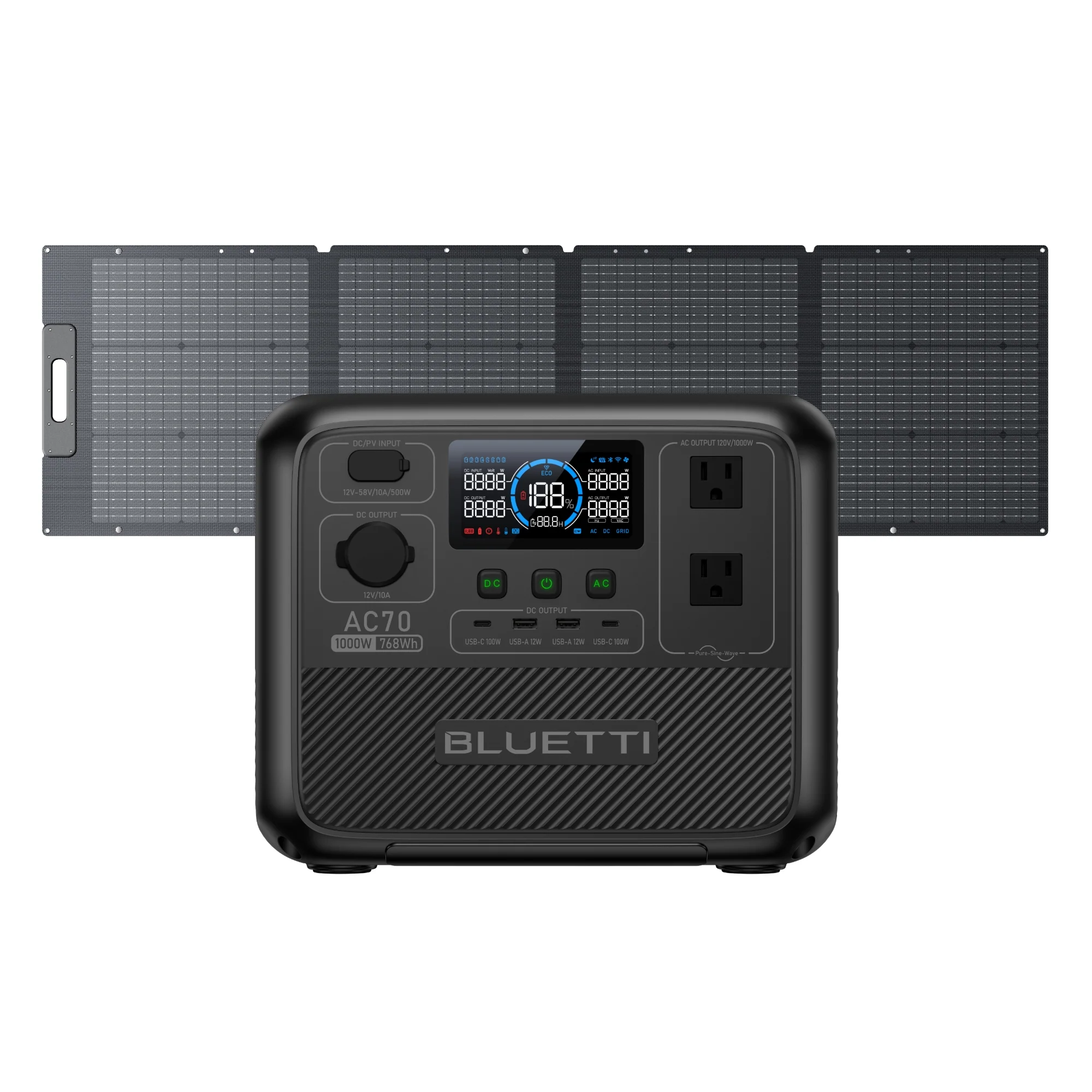 BLUETTI AC70 Portable Power Station | 1,000W, 768Wh - Image 9