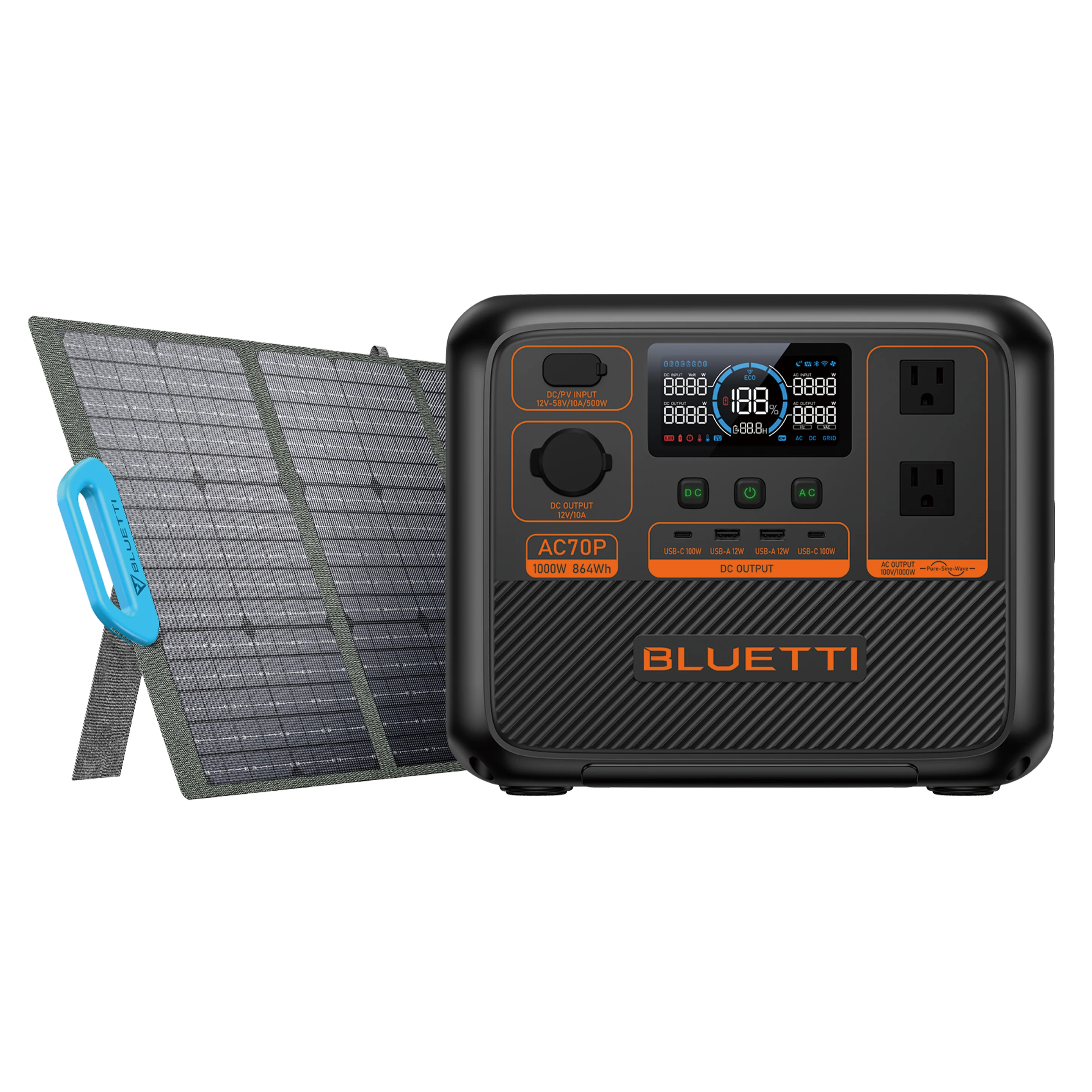 BLUETTI AC70P Portable Power Station | 1,000W 864Wh - Image 10