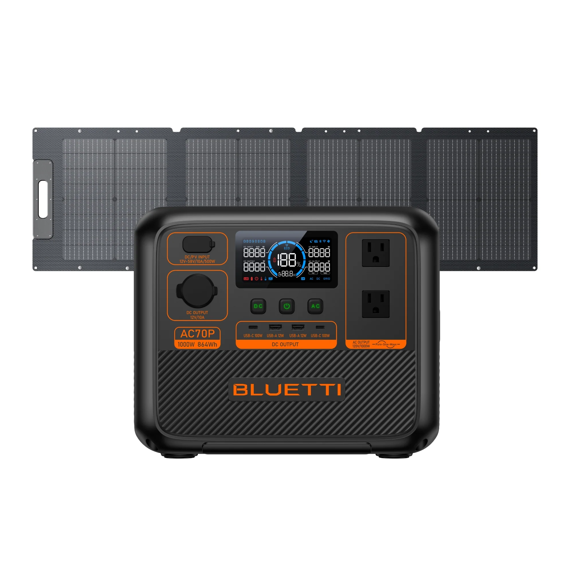 BLUETTI AC70P Portable Power Station | 1,000W 864Wh - Image 7