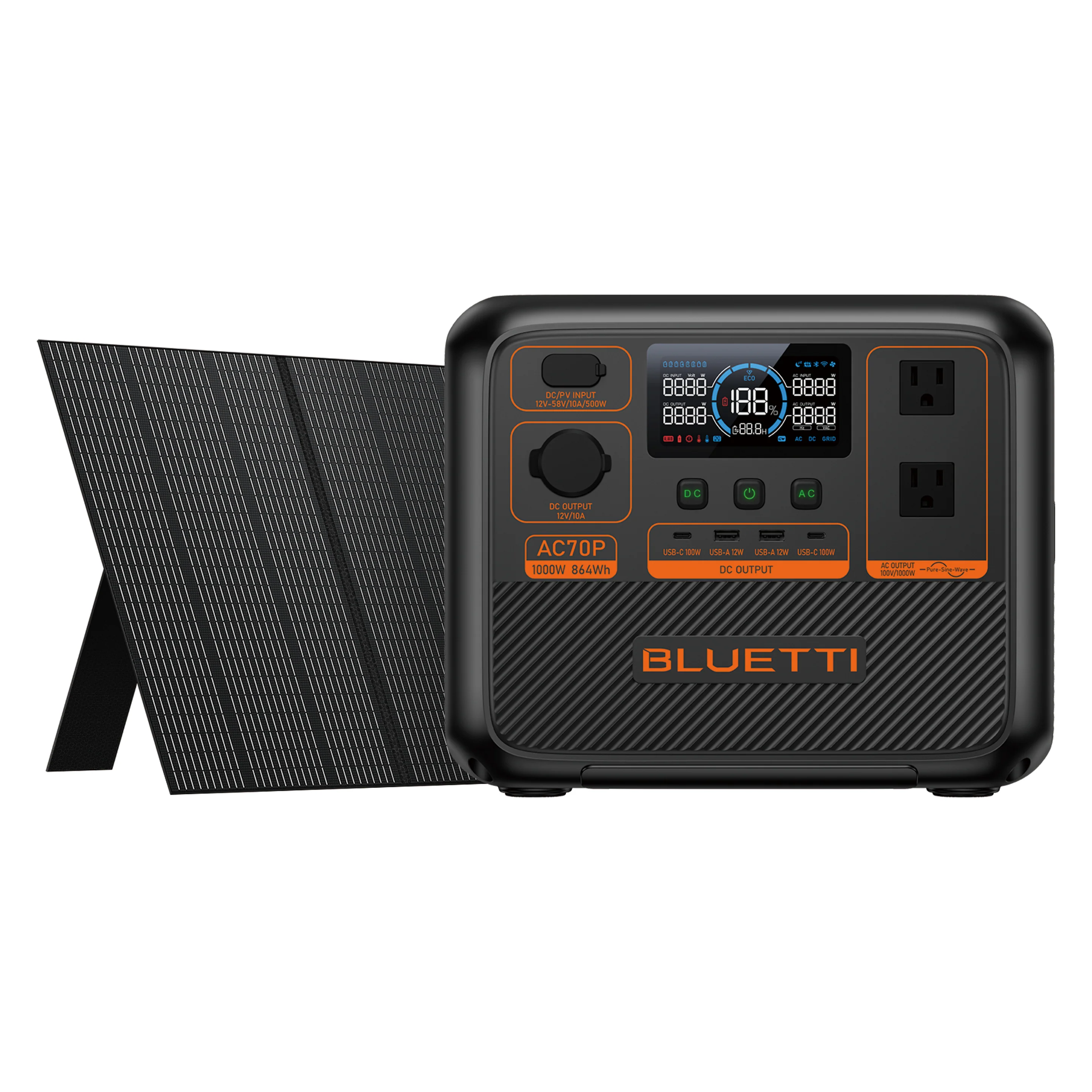 BLUETTI AC70P Portable Power Station | 1,000W 864Wh - Image 9