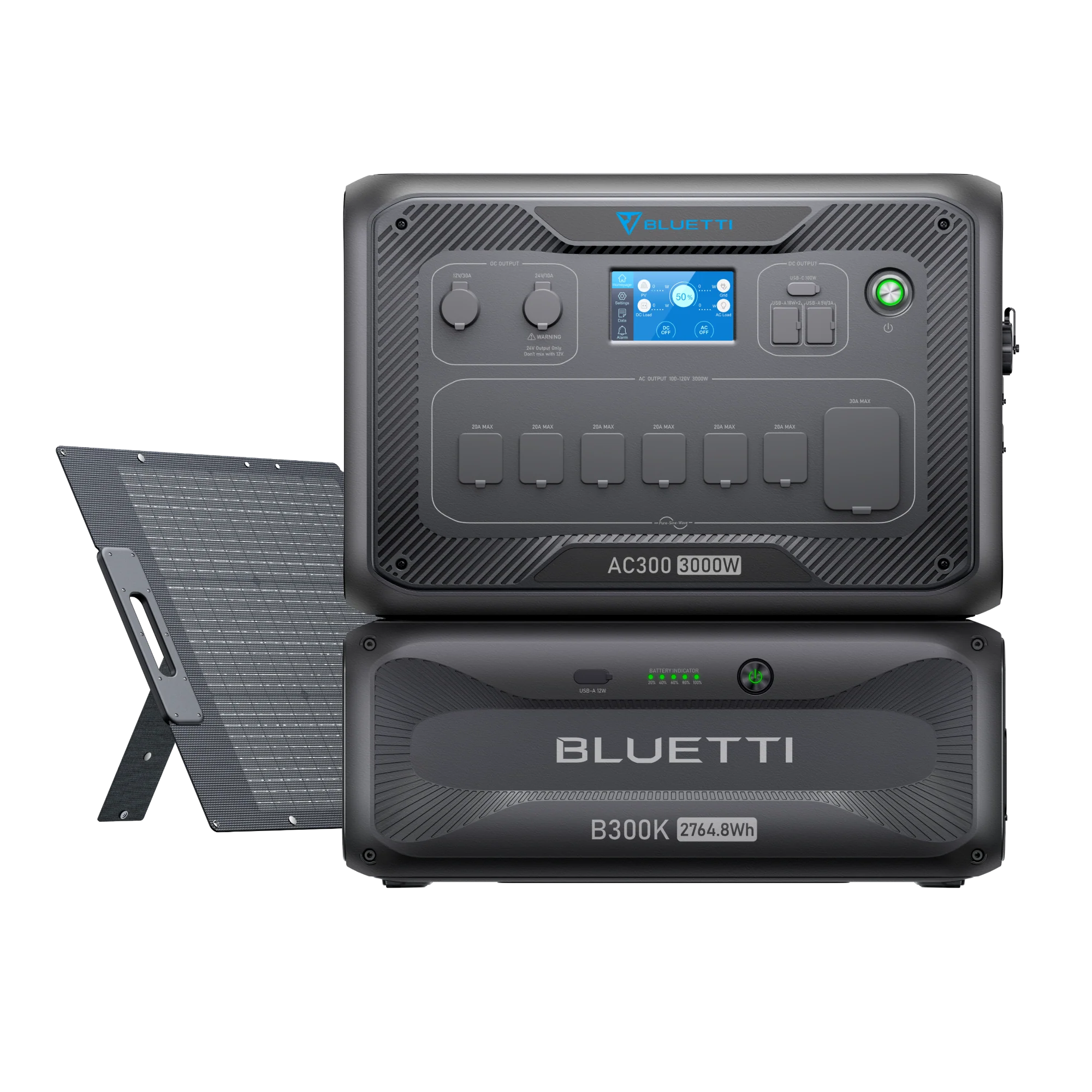 【Phased Out】BLUETTI AC300+B300K+PV200D | Home Battery Backup