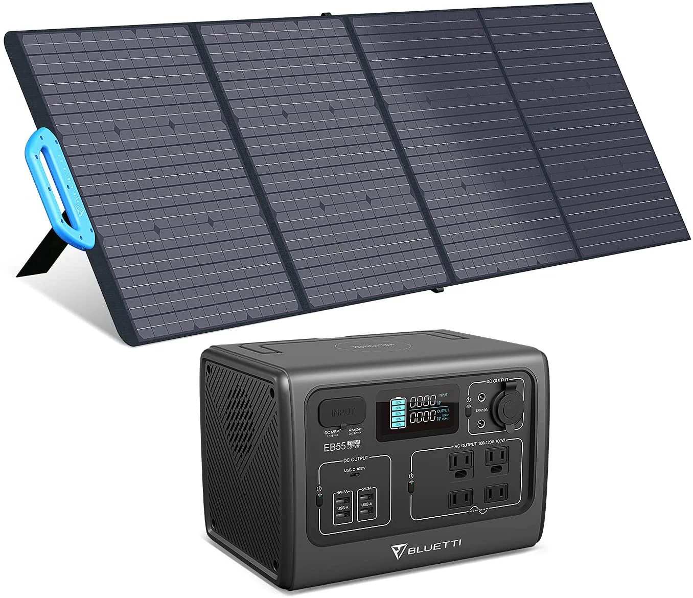 BLUETTI EB55+SP100L Solar Generator Kit - Image 3