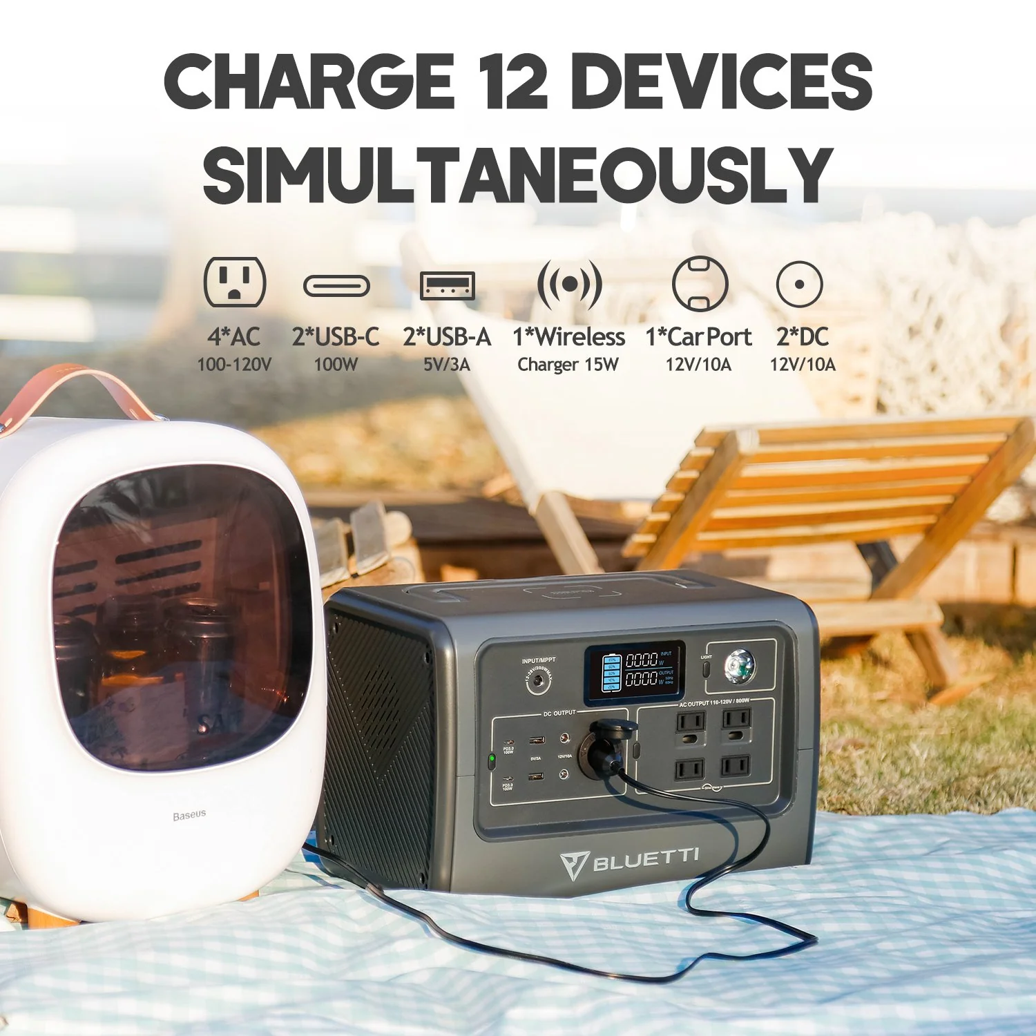【Discontinued】BLUETTI EB70S Portable Power Station | 800W 716Wh - Image 8