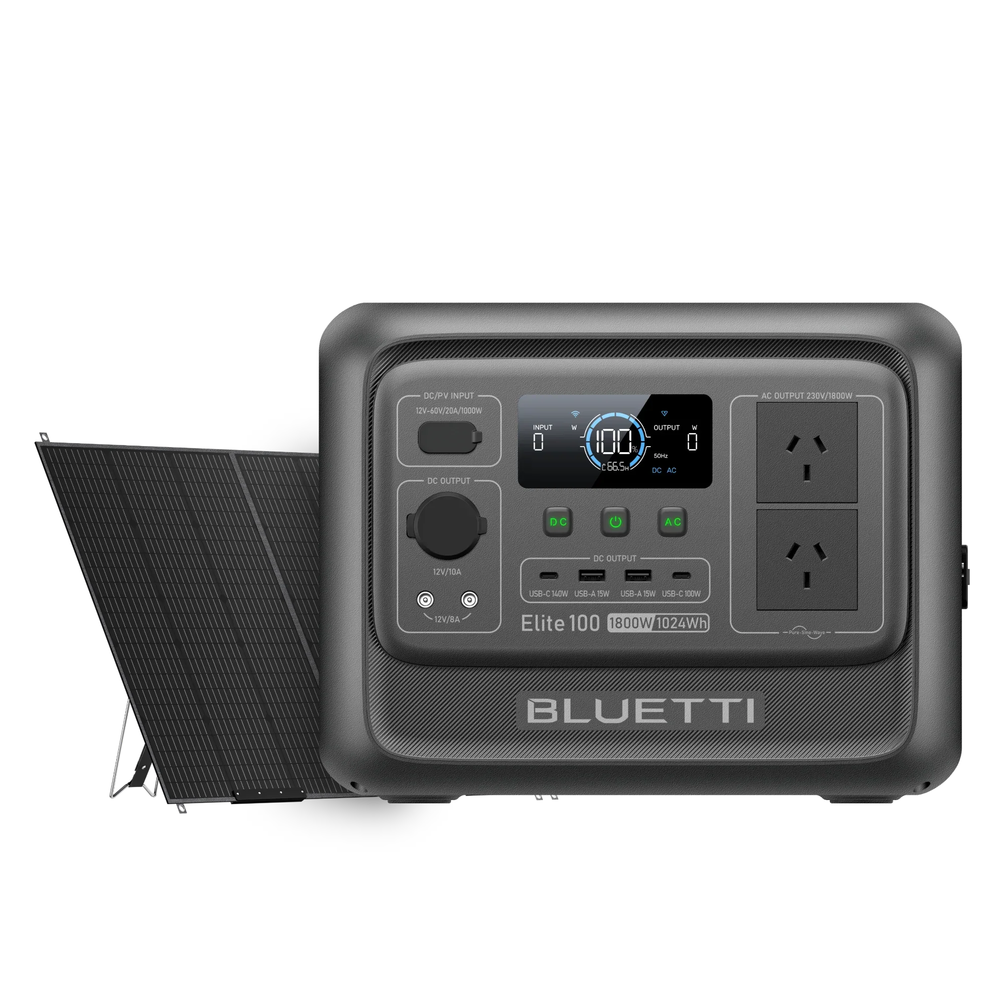 BLUETTI Elite 100 V2 (2025 New) Solar Generator, 1024Wh LFP Battery Backup w/ 4 1800W AC Outlets (3600W Surge)-A - Image 4