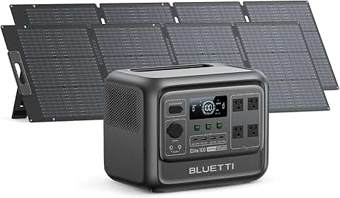 BLUETTI Elite 100 V2 (2025 New) Solar Generator, 1024Wh LFP Battery Backup w/ 4 1800W AC Outlets (3600W Surge)-A - Image 6