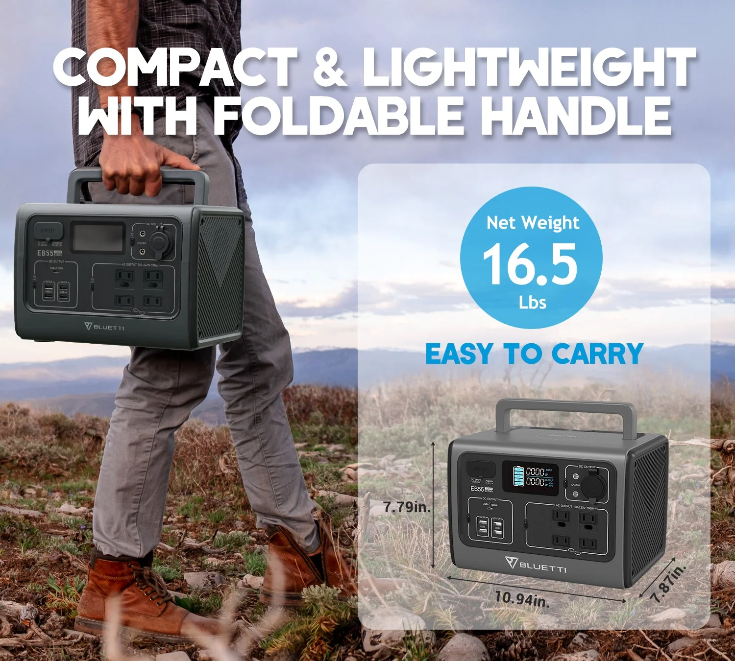 【Sold Out】BLUETTI EB55 Portable Power Station | 700W 537Wh - Image 13